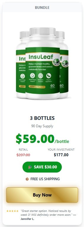 InsuLeaf 3 bottle bundle pricing